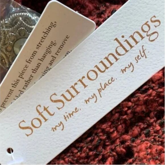 Soft Surroundings Rust Colored Crocheted Long Sleeve Cardigan Size Small - Picture 12 of 12